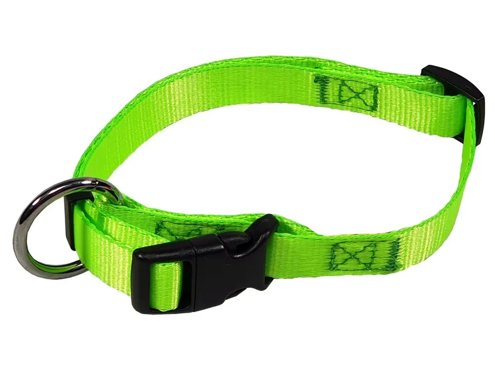 Nakupujte Hned HUHUBAMBOO obojek NEON popruhový 1,5 x 30 - 50 cm, zelený