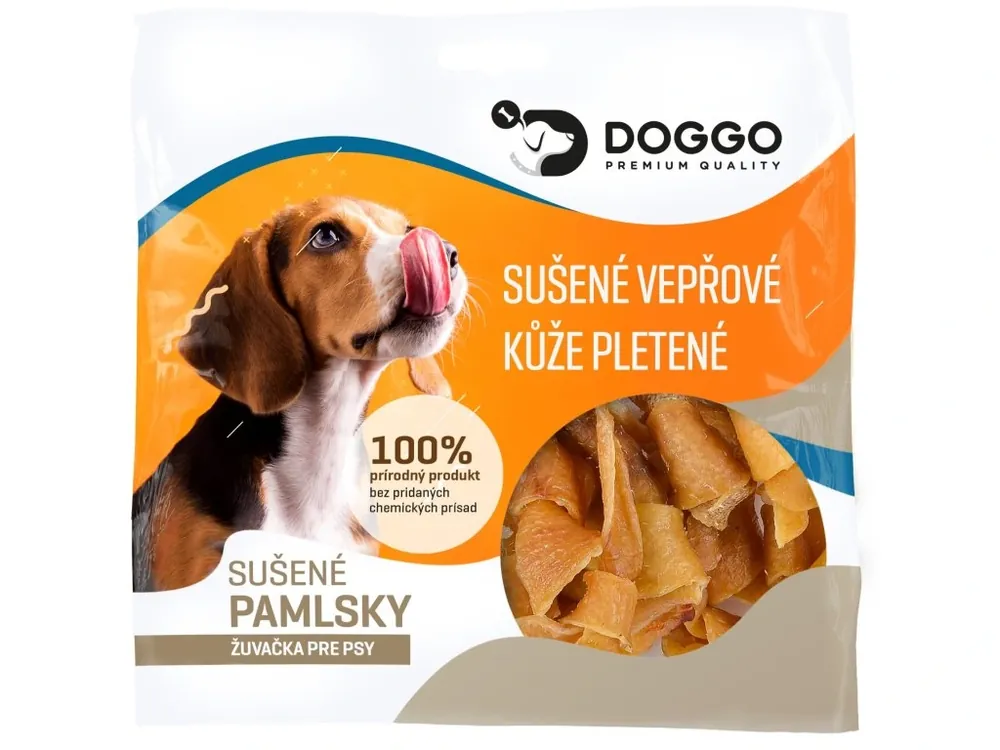 Doggo kůže vepřové sušené pletené 250 g Rychlé Dodání