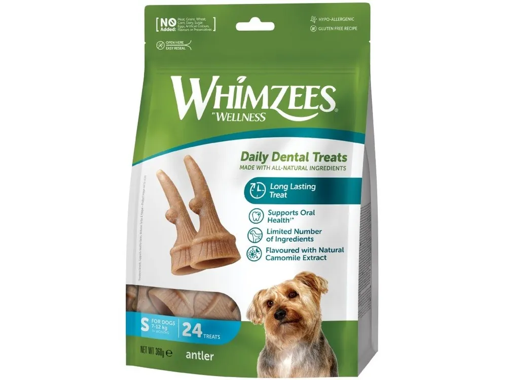 Nejlepší Cena WHIMZEES Parohy dentální pamlsek pro psy S (7-12 kg) 24 ks