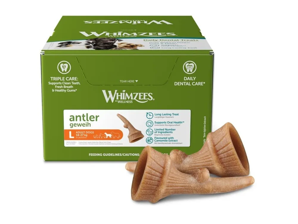 Hit Sezóny WHIMZEES Parohy dentální pamlsek pro psy L (18-27kg)