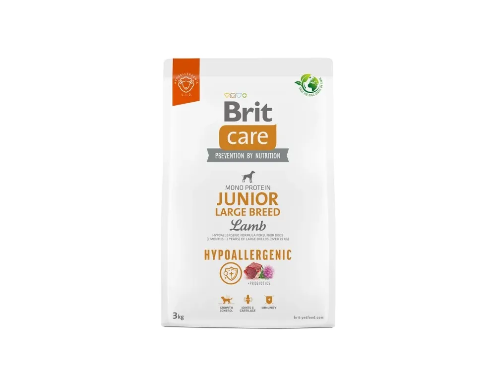 Brit Care Dog Hypoallergenic Junior Large Breed – Lamb and Rice 3 kg Super Cena