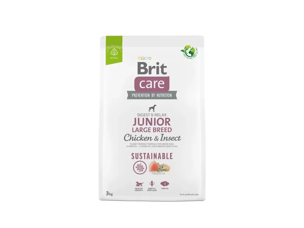 Brit Care Dog Sustainable Junior Large Breed – Chicken and Insect 3 kg Levný