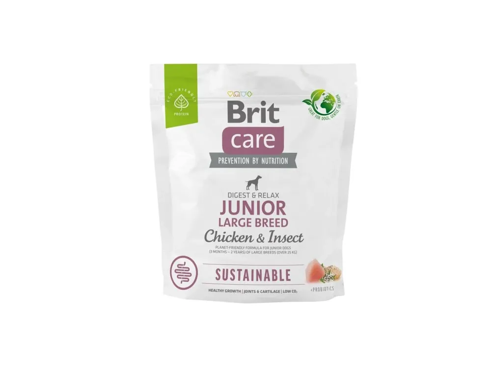 Brit Care Dog Sustainable Junior Large Breed – Chicken and Insect 1 kg Ihned K Objednání