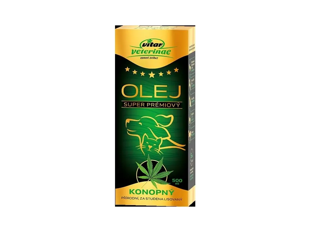 Hit Sezóny VITAR Veterinae konopný olej 500 ml