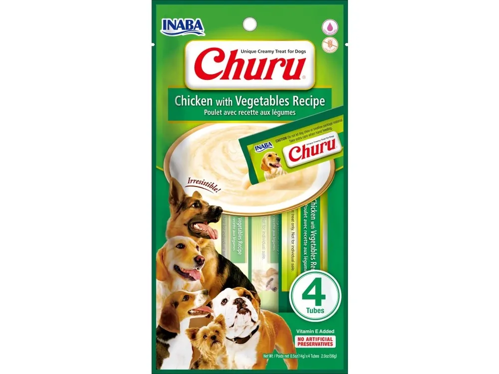 Churu dog masové pyré - kuře, zelenina 56 g Ihned K Objednání