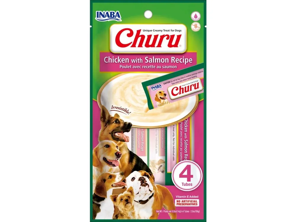 Objednat Nyní Churu dog masové pyré - kuře, losos 56 g