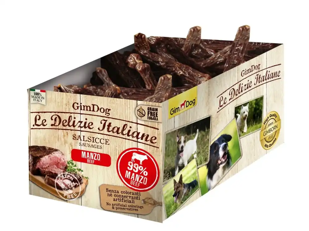 GIMDOG LE DELIZIE ITALIANE klobáska hovězí 1ks Přímo Od Výrobce
