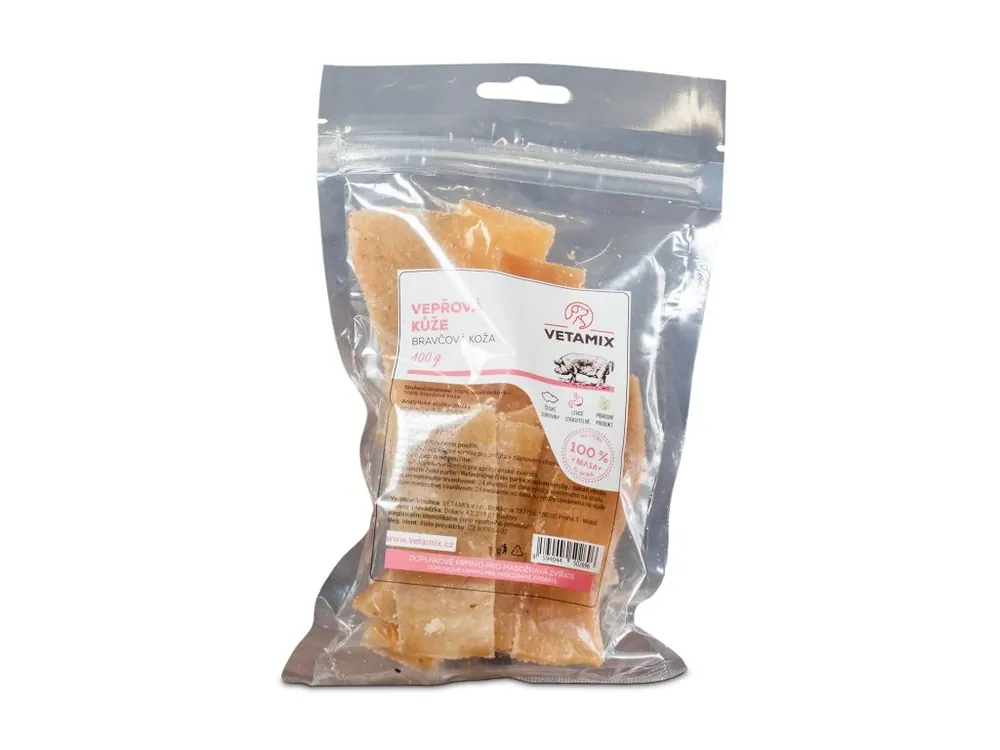 Vetamix vepřová kůže 100 g Cenová Bomba