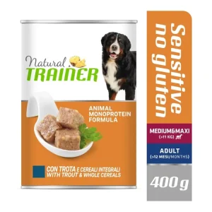 Konzerva Natural Trainer SENSITIVE Adult M&M Pstruh 400 g LT Zlevněný