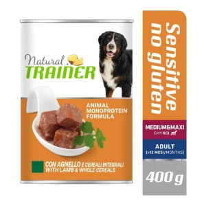 Konzerva Natural Trainer SENSITIVE Adult M&M jehněčí 400 g LT Cenová Bomba