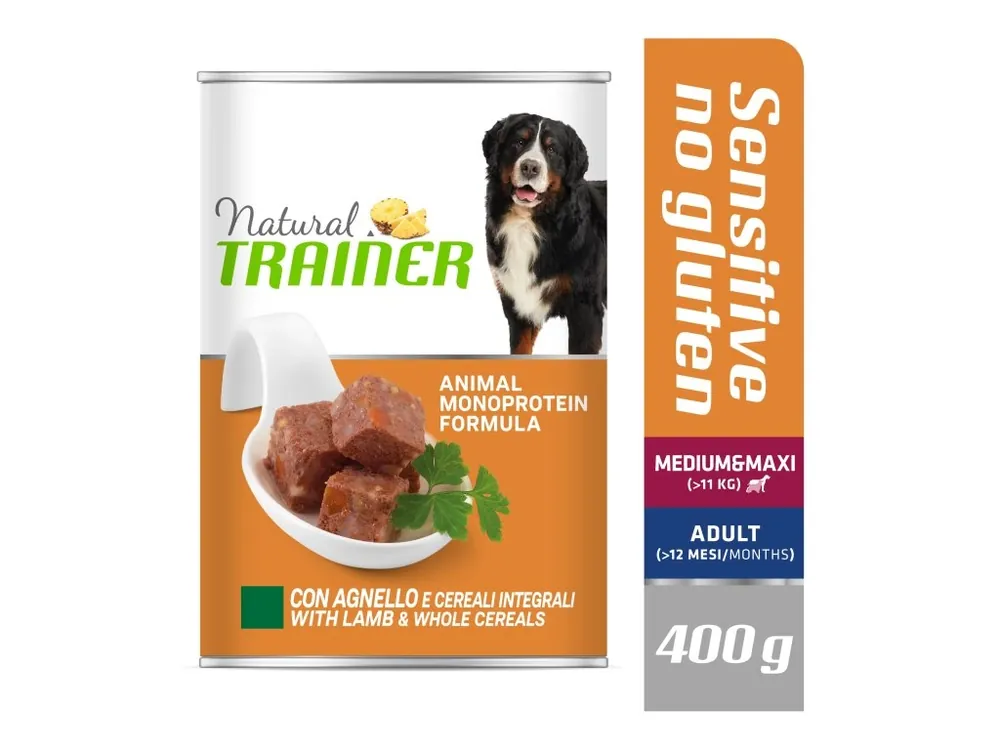 Konzerva Natural Trainer SENSITIVE Adult M&M jehněčí 400 g LT Cenová Bomba