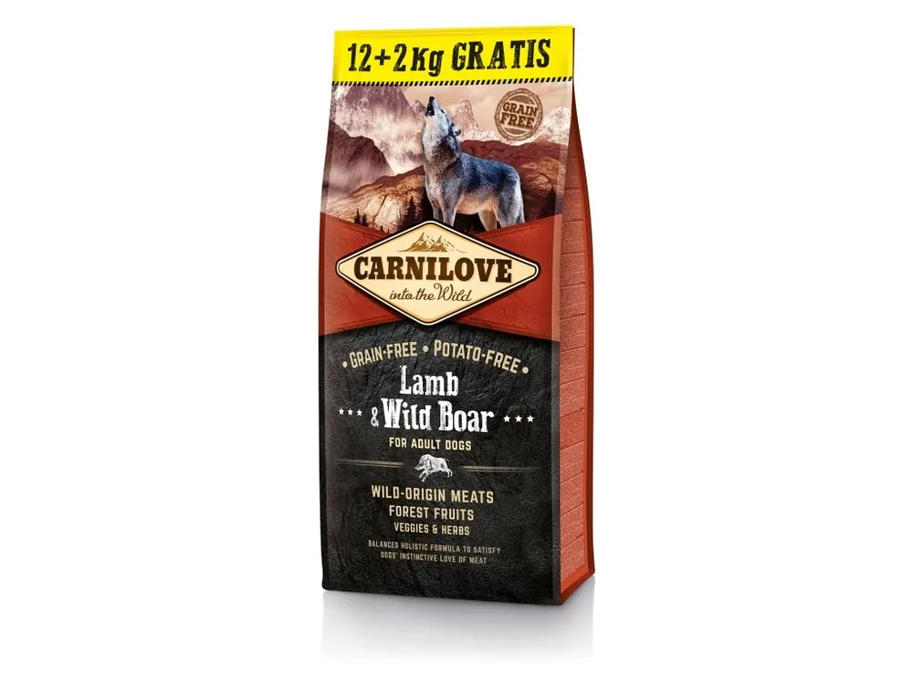Hit Sezóny Carnilove Lamb & Wild Boar 12 + 2 kg – jehněčí a divočák