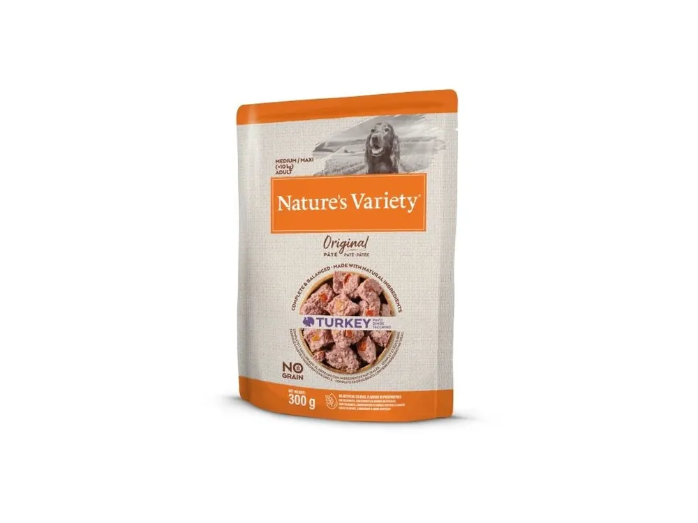 Kapsička Nature‘s Variety original pro střední psy s krůtou 300 g Dokud Zásoby Vydrží