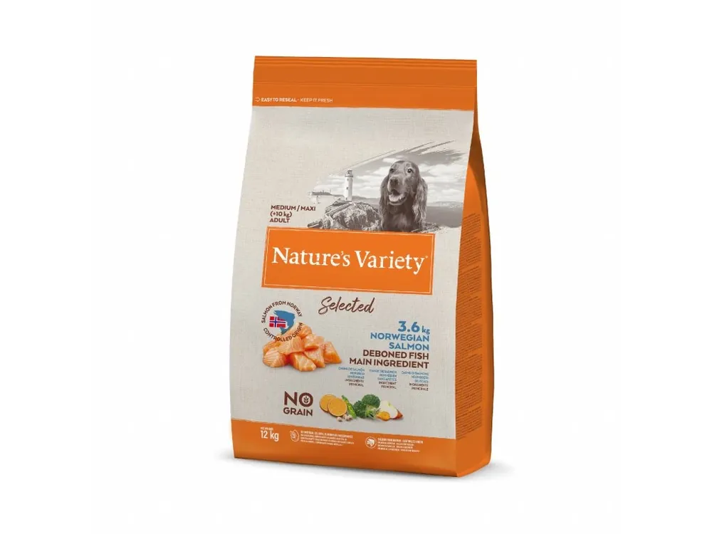 Top Prodej Nature‘s Variety Selected pro střední psy s lososem 12 kg