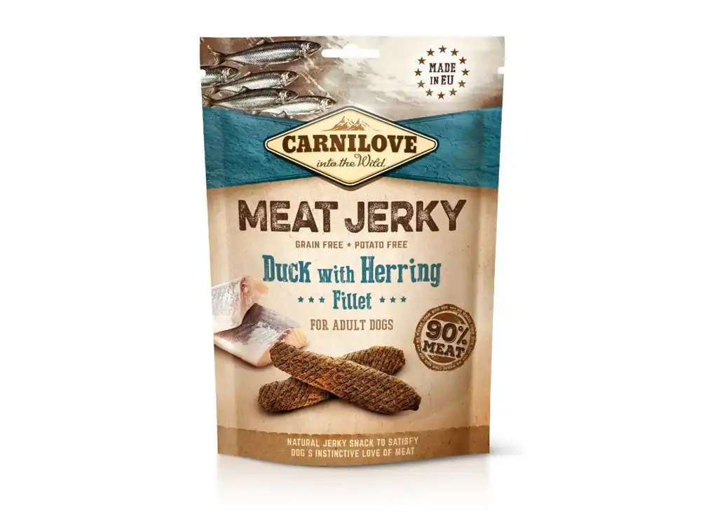 Cenový Hit Carnilove Jerky kachni filet se sledem 100 g