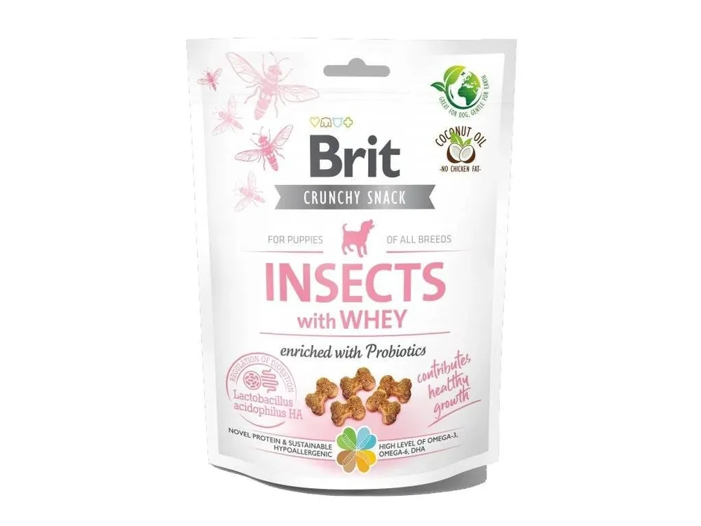 Expresní Doručení Brit Care Dog Crunchy Cracker s hmyzem, syrovátkou a probiotiky 200 g