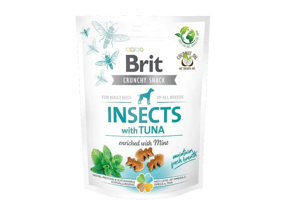 Brit Care Dog Crunchy Cracker s hmyzem, tuňákem a mátou 200 g Dokud Zásoby Vydrží