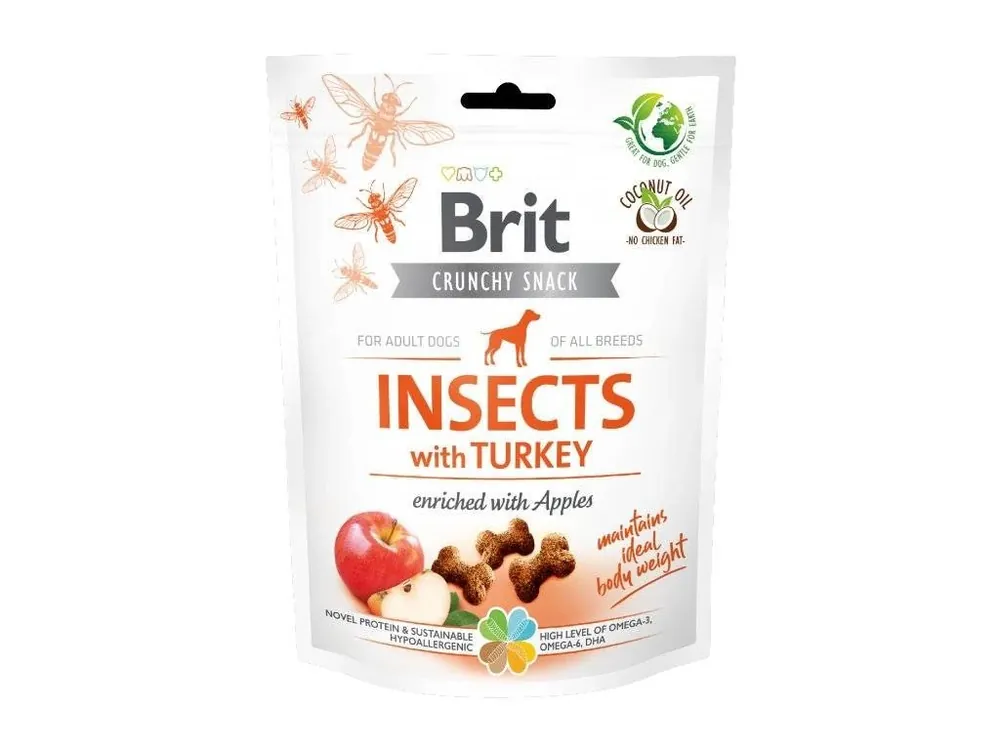 Ihned K Objednání Brit Care Dog Crunchy Cracker s hmyzem, krůtou a jablky 200 g