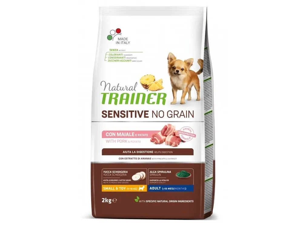 Sleva Natural Trainer Sensitive No Grain Mini vepřové 2 kg
