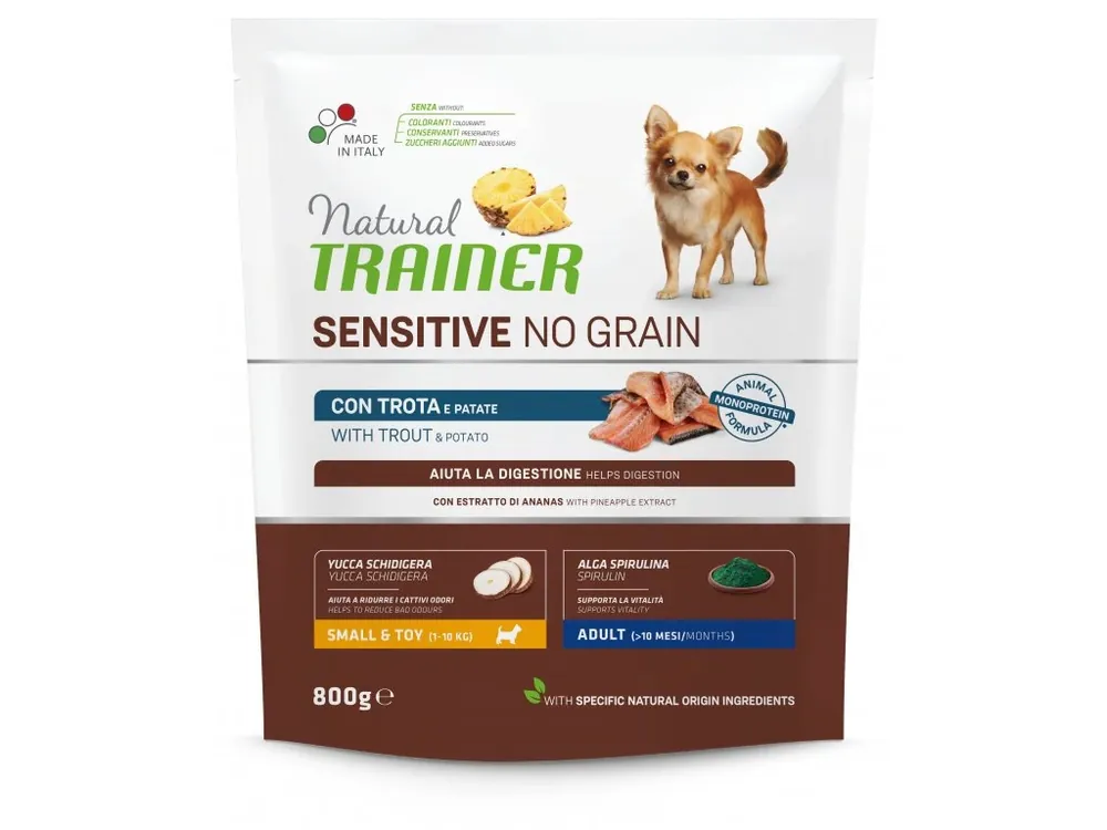 Natural Trainer Sensitive Dog No Grain Mini pstruh 800 g Must-Have