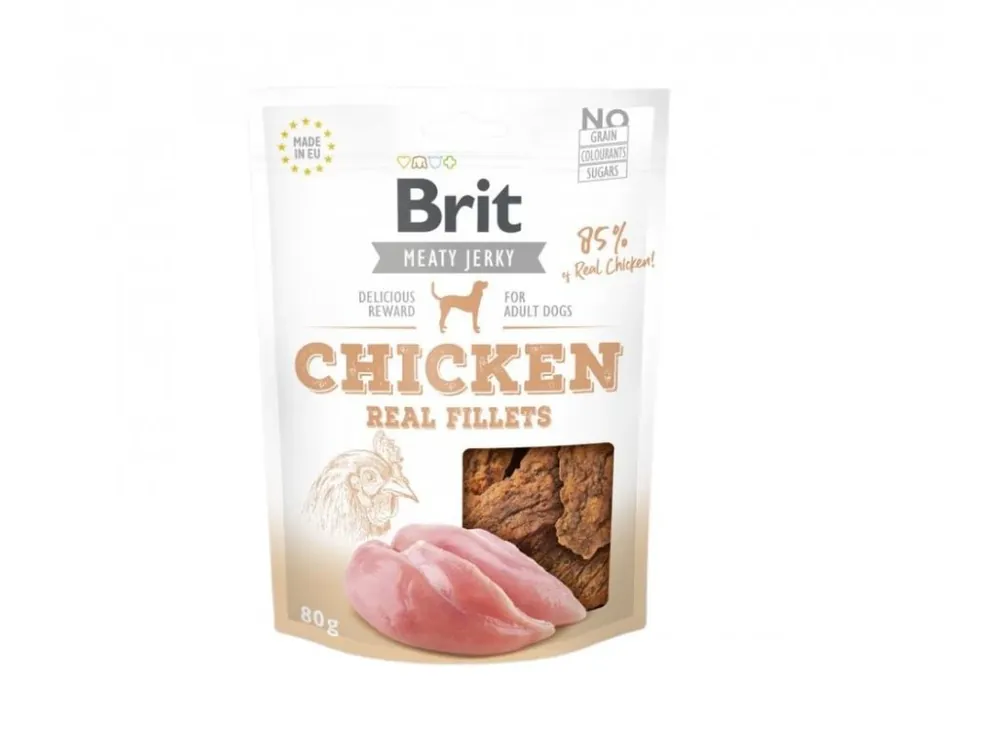 Dokud Zásoby Vydrží Brit Jerky Chicken Fillets 80 g