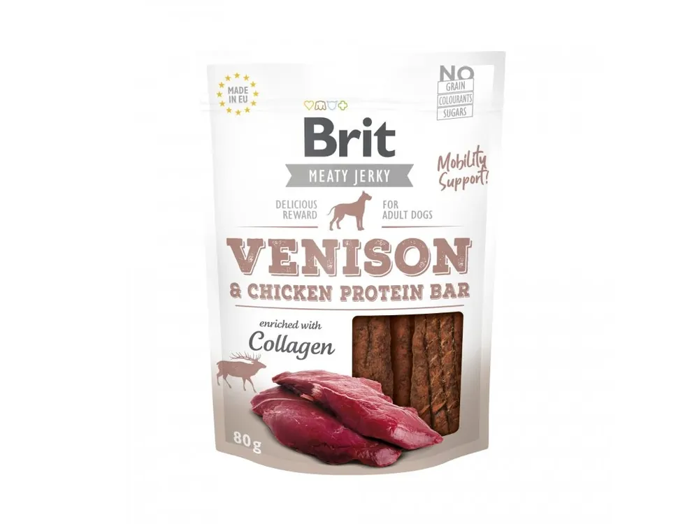 Brit Care Brit Jerky Venison Protein Bar 80 g Časově Omezené