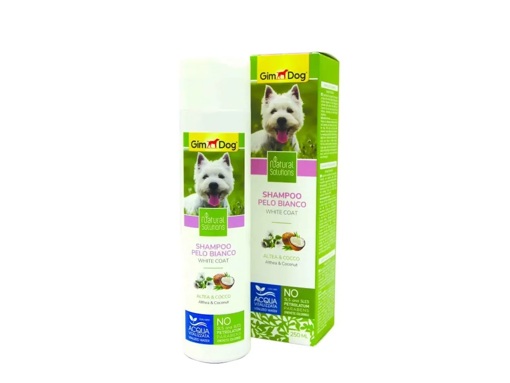 Omezená Nabídka GimDog šampon bílá srst 250 ml