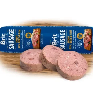 Akční Nabídka Brit Sausage Beef & Fish-Sport formula 800 g