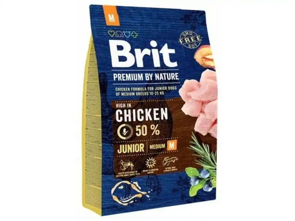 Dokud Zásoby Vydrží Brit Premium by Nature Junior M 3 kg