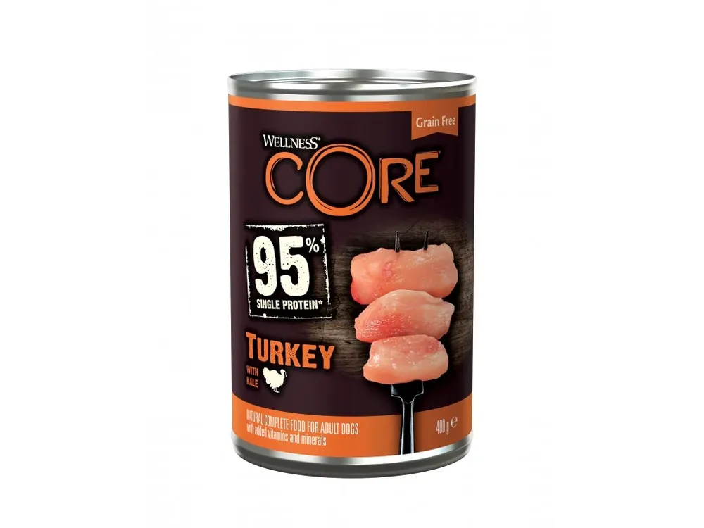 Cenová Bomba Wellness Dog konzerva 95 % krůta s kapustou 400 g