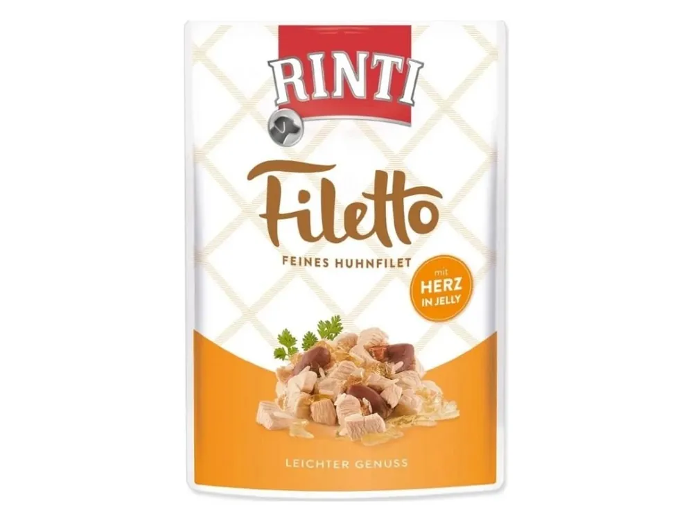 Dokud Zásoby Vydrží Kapsička Rinti Filetto kuře a srdce v želé 100 g