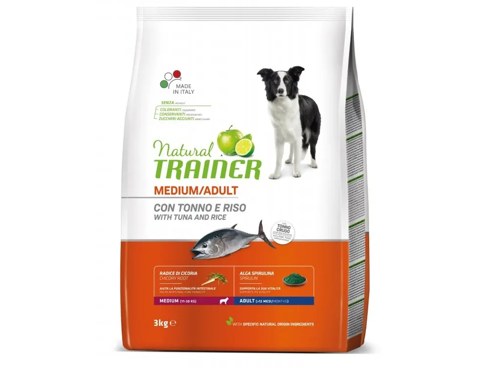 Originální Natural Trainer Medium Adult ryba a rýže 3 kg
