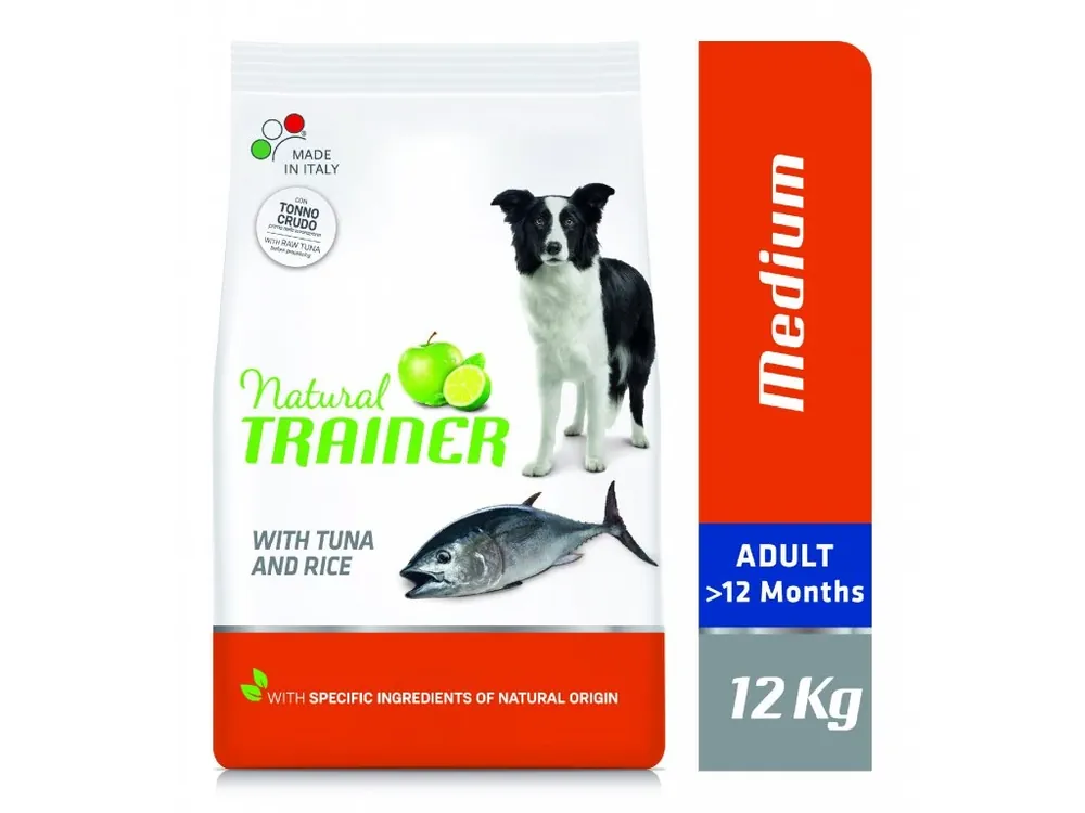 Víkendová Akce Natural Trainer Medium Adult ryba a rýže 12 kg