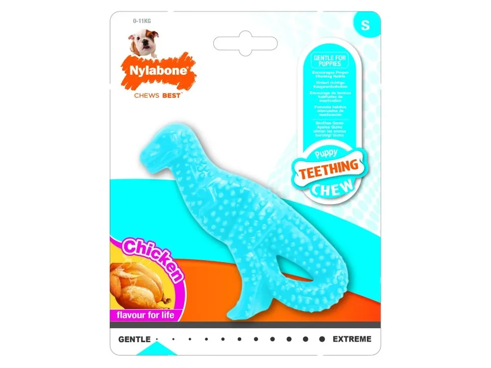Hračka Nylabone Puppy Teething Dental Dino Chicken S Sleva