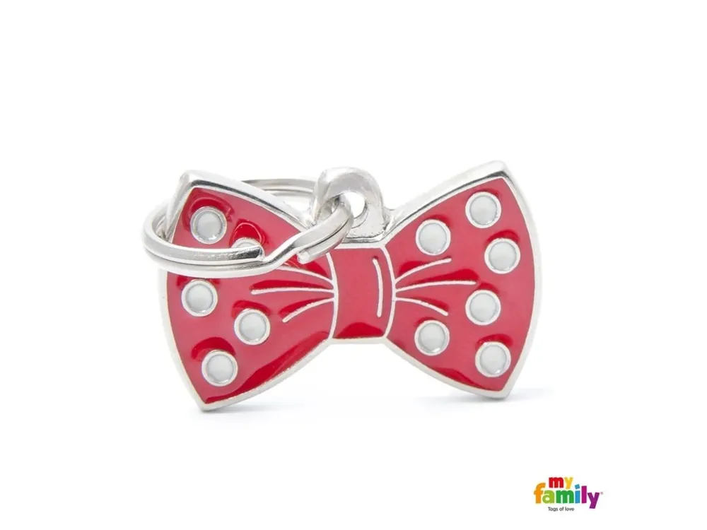 Známka Charms - mašle červená Akční Nabídka
