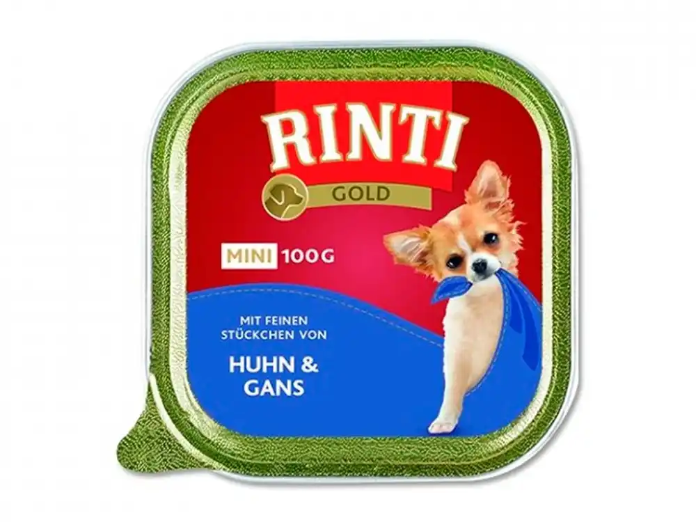Paštika RINTI GOLD Mini kachna + kuře 100 g Sleva