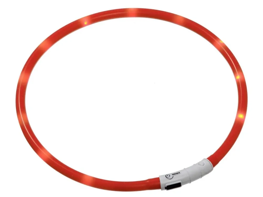 Karlie Visiolight svíticí LED obojek pro psy 70 cm oranžový Top Prodej