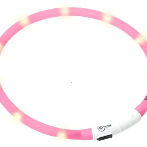 Pouze Dnes Karlie Visiolight svíticí LED obojek pro psy 70 cm růžový