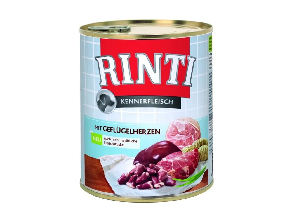 Finnern Rinti konzerva pro psy drůbeží srdce 800 g Ověřený
