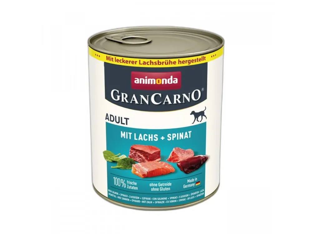 Must-Have Animonda GranCarno Adult konzerva pro psy s lososem a španátem 800 g