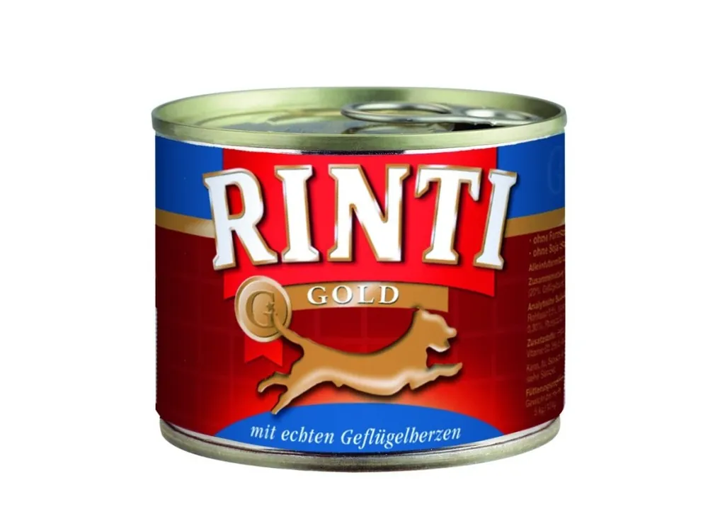 Finnern Rinti Gold konzerva pro psy drůbeží srdce 185 g Akce