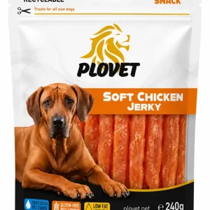 PLOVET Dog Měkké kuřecí proužky 240g Novinka