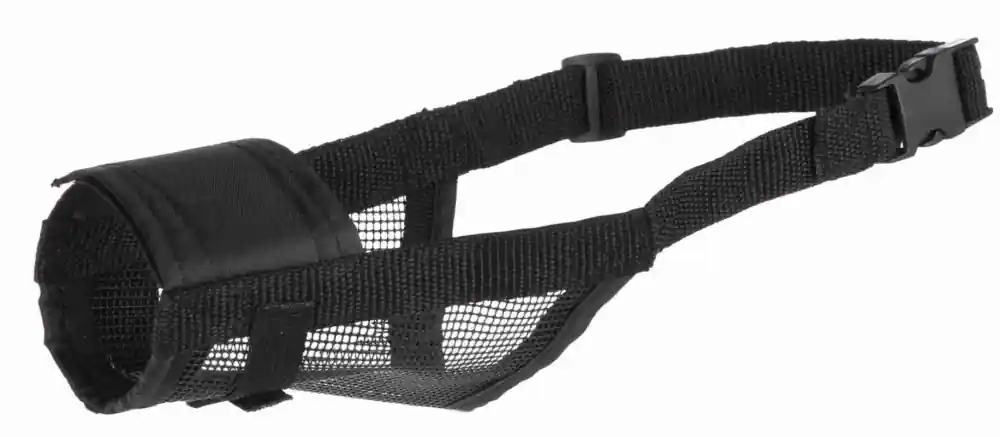 Tovární Cena Náhubek pro psy, nylonový se síťkou, polyester , černý, S-M, 17-23cm Trixie