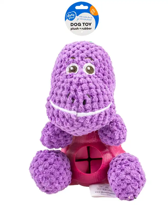 DUVO hračka TG+PL Zvíře fialové s otvorem na pamlsky 18cm Víkendová Akce