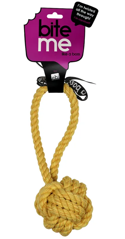 Přímo Od Výrobce Bavlněný Míč s poutkem žlutý 20cm.
