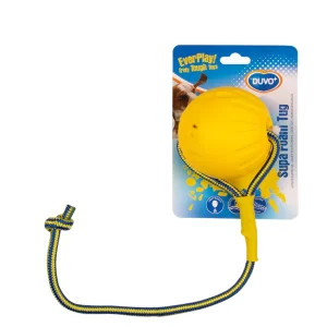 Speciální Cena DUVO hračka Plovoucí žlutý míč na šňůře 10cm./49cm.