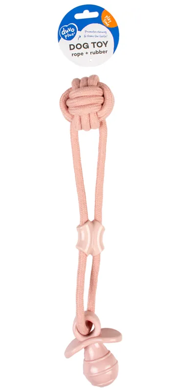Hit Sezóny DUVO hračka BA/TG Přetahovadlo růžové s dudlíkem 38cm.