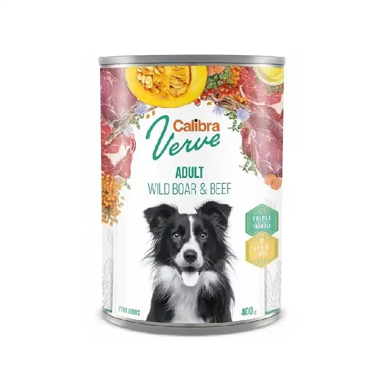 Calibra Dog Verve konz.GF Adult Wild Boar & Beef 400g Sezónní Sleva
