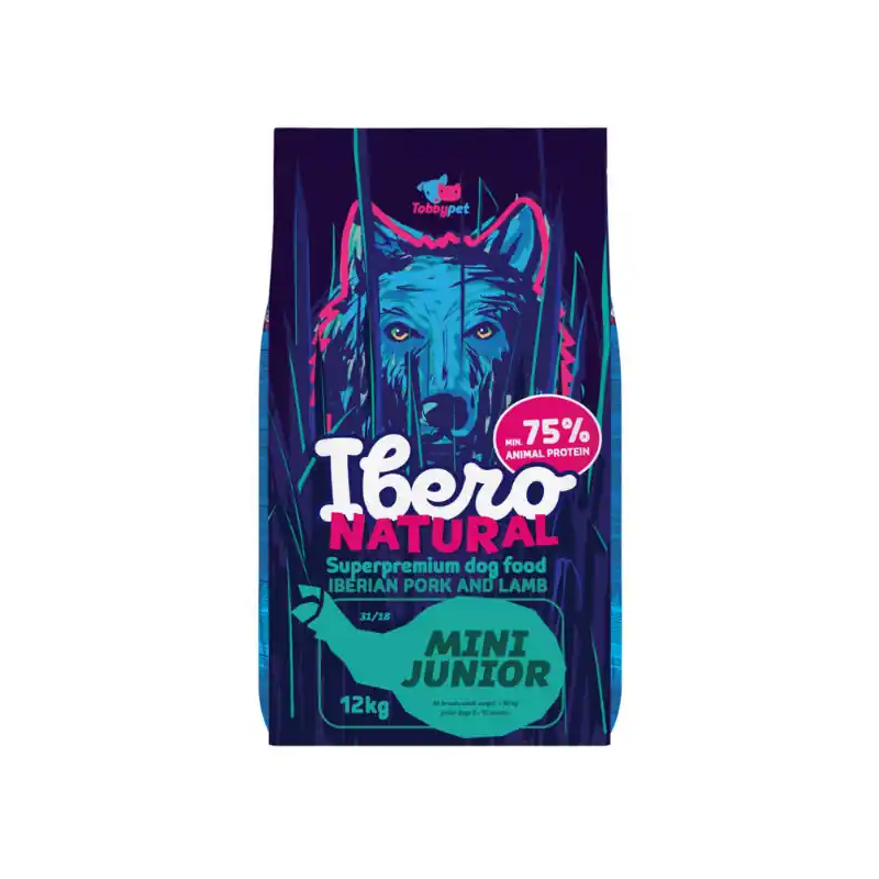 Ibero NATURAL dog Mini Junior Pork & Lamb 12kg Sleva
