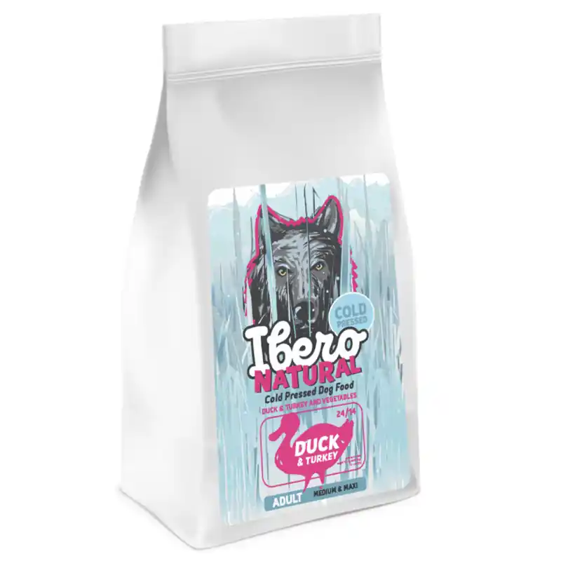 Rychlé Dodání Ibero COLD PRESSED dog Adult M/L duck 12kg
